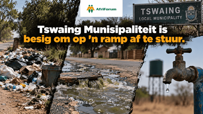Tswaing Munisipaliteit is besig om op ’n ramp af te stuur.
