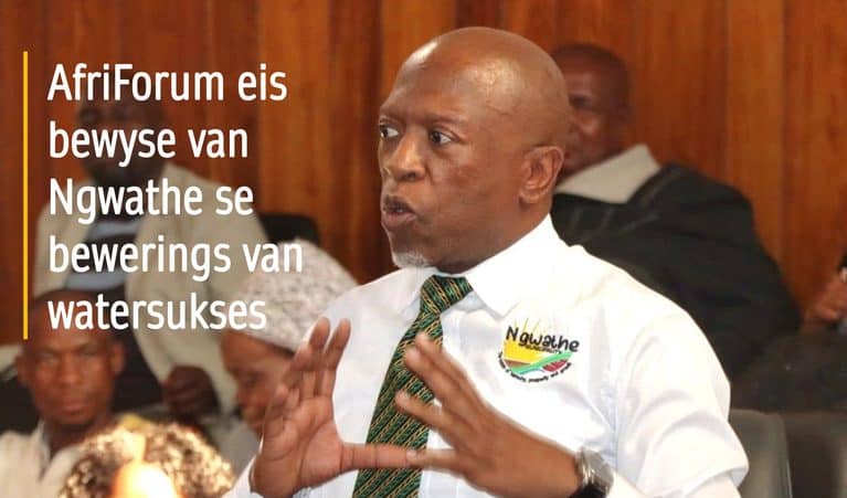 ’n Plan op papier is nie skoon water in inwoners se krane nie – AfriForum eis bewyse vir Ngwathe-munisipaliteit se 86%-aanspraak