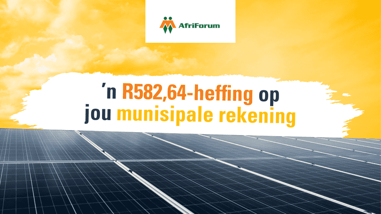 ’n R582,64-heffing op jou munisipale rekening