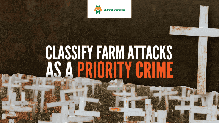 Classify farm attacks as a priority crime