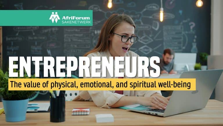Entrepreneurs’ physical, emotional, and mental well-being in the spotlight at AfriForum Sakenetwerk event