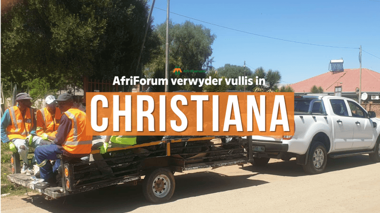 Christiana-tak verwyder meer as twee ton vullis ná munisipaliteit se versuim