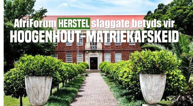 Meer sprankel, minder stof: AfriForum verseker Wichtstraat-herstel voor Hoogenhout-matriekafskeid