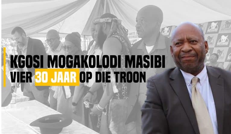 AfriForum wens kgosi Mogakolodi Masibi geluk met 30 jaar op die troon