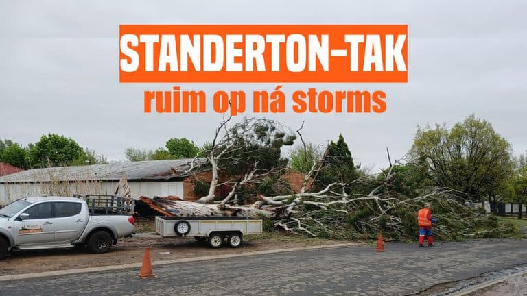 Standerton-tak maak sowat 2 km se randstene skoon, ruim op ná storm en vele meer – alles in net één maand
